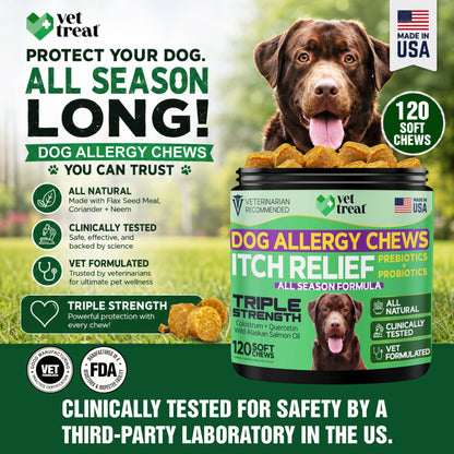 Dog Allergy Chews Itch Relief - 120 Chews