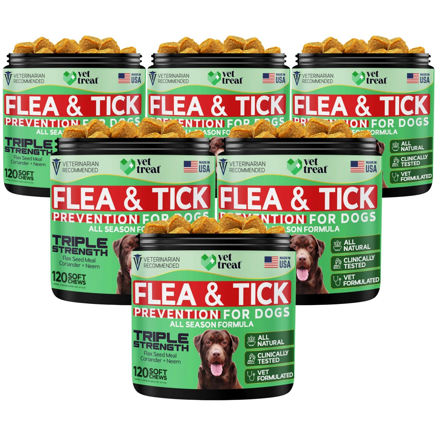 Flea and Tick Prevention for Dogs - 120 Chews