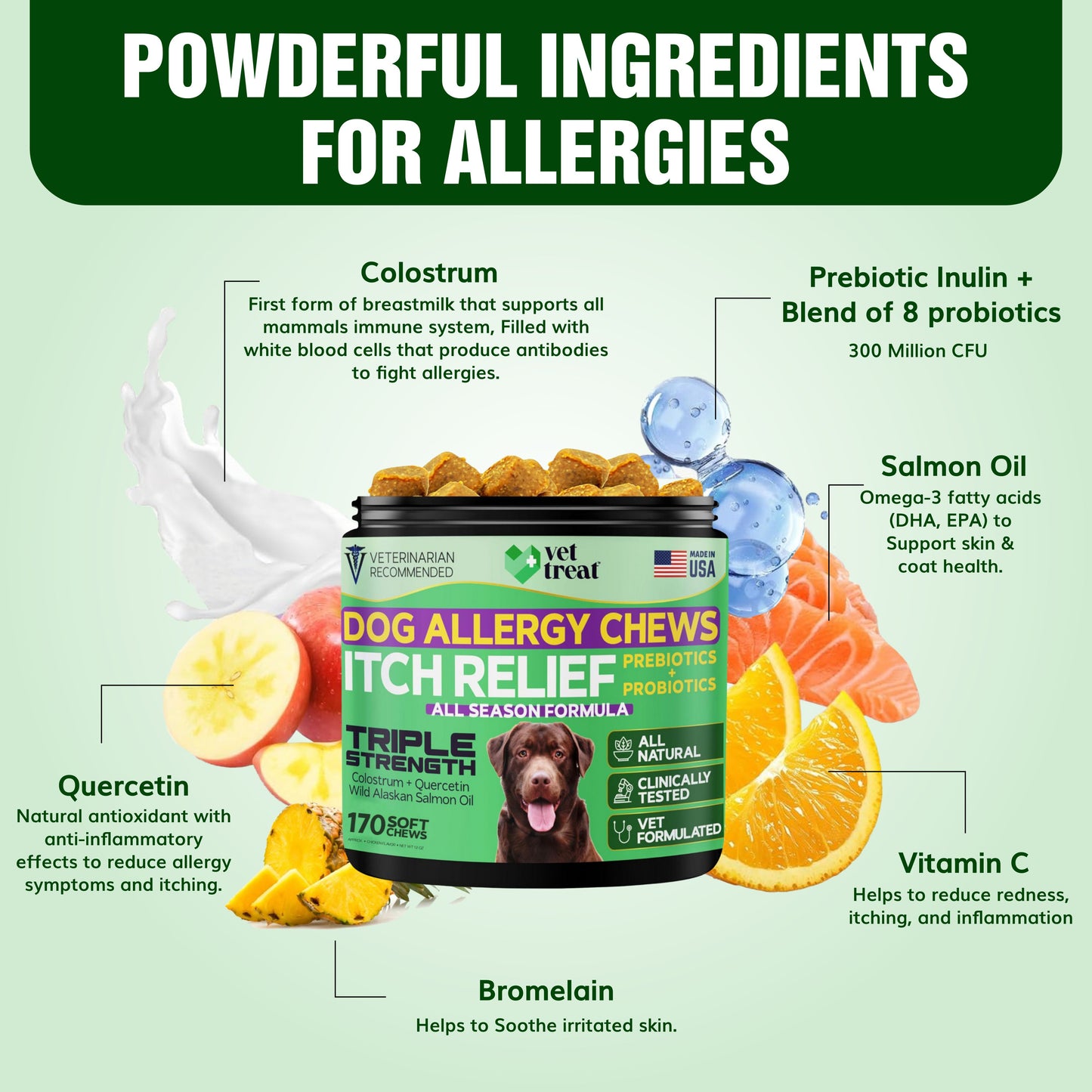 Dog Allergy Chews Itch Relief - 170 Chews