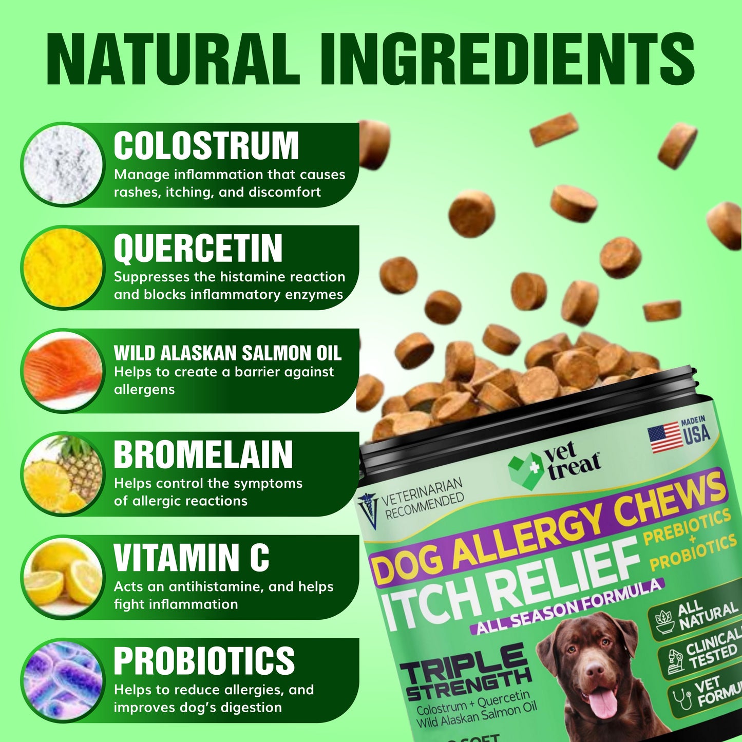 Dog Allergy Chews Itch Relief - 170 Chews