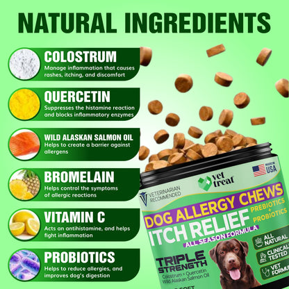 Dog Allergy Chews Itch Relief - 120 Chews