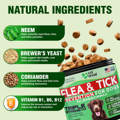 Flea and Tick Prevention for Dogs - 120 Chews