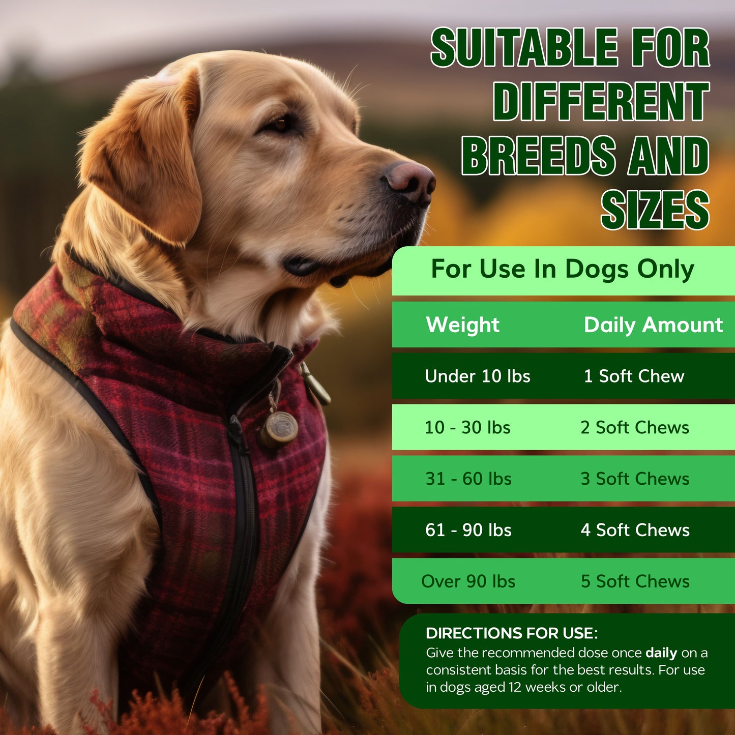 Flea and Tick Prevention for Dogs - 120 Chews