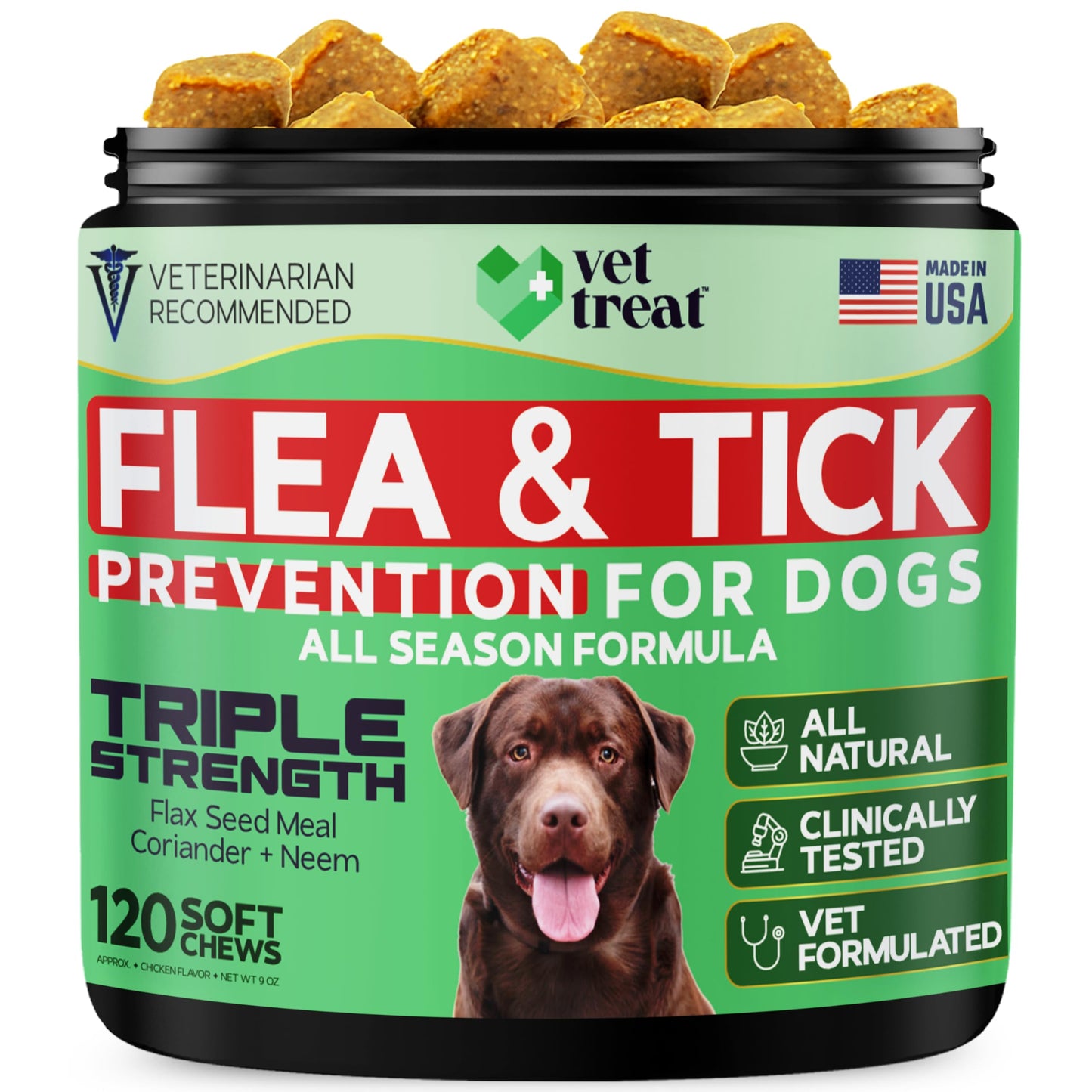 Flea and Tick Prevention for Dogs - 120 Chews