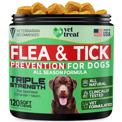 Flea and Tick Prevention for Dogs - 120 Chews