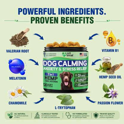 Dog Calming Anxiety & Stress Relief - 120 Chews