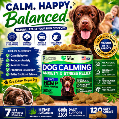 Dog Calming Anxiety & Stress Relief - 120 Chews