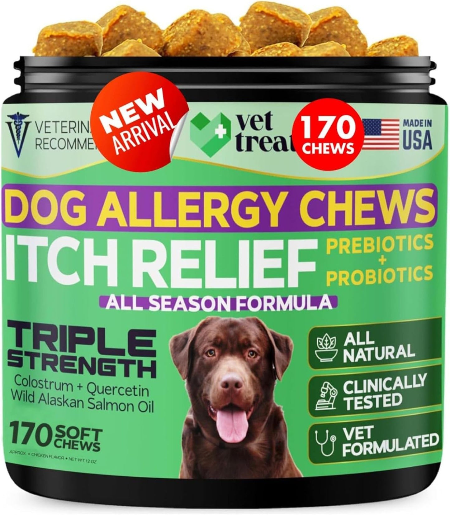 Dog Allergy Chews Itch Relief - 170 Chews
