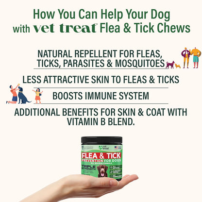 Flea and Tick Prevention for Dogs - 120 Chews