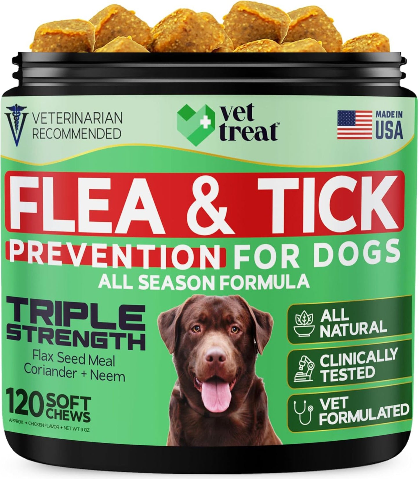 Flea and Tick Prevention for Dogs - 120 Chews