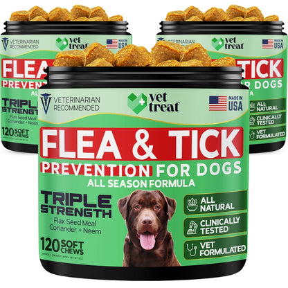 Flea and Tick Prevention for Dogs - 120 Chews